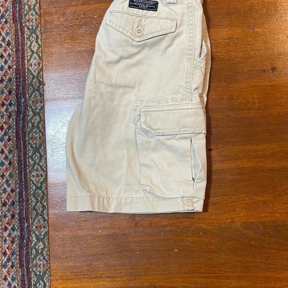 Ralph Lauren Tan Cargo Shorts Casual Style